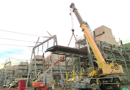 Installation of the replacement superheater coil